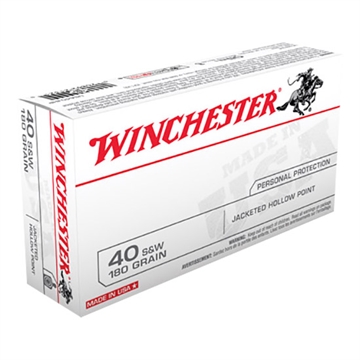 Picture of Winchester Ammo USA 40S&W 180gr Jacketed Hollow Point 50 Per Box/10 Case USA40JHP