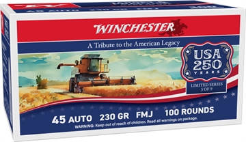 Picture of WINCHESTER USA 45 ACP 230GR FMJ-RN 100RD 250TH ANV 5BX/CS USA45AVPAV