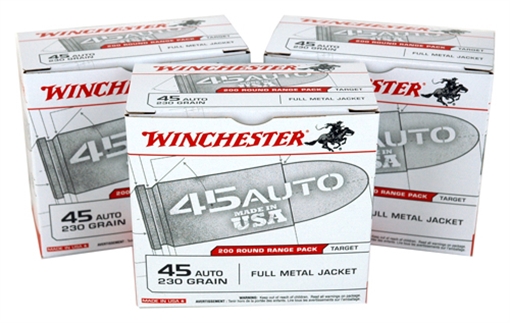 Picture of WINCHESTER USA 45 ACP 230GR FMJ-RN 600RD CASE LOT USA45W