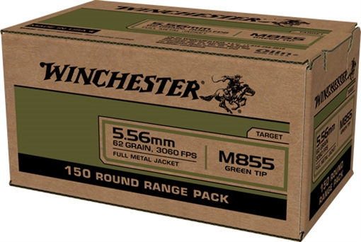 Picture of WINCHESTER USA 5.56X45 62GR GREEN TIP 600RD CASE LOT WM855150