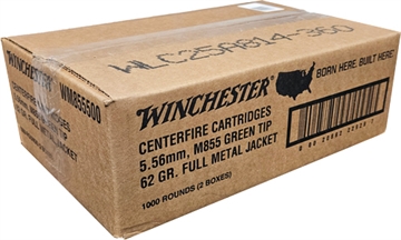 Picture of WINCHESTER USA 5.56X45 62GR GREENT TIP 1000RD CASE LOT WM855500