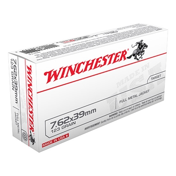 Picture of Winchester Ammo USA 7.62x39mm 123gr Full Metal Jacket 20 Per Box/10 Case Q3174