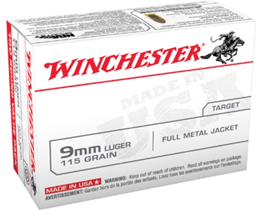 Picture of Winchester Ammo USA Value Pack 9mmLuger 115gr Full Metal Jacket 100 Per Box/10 Case USA9MMVP