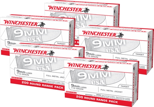 Picture of WINCHESTER USA 9MM 115GR FMJ 1000RD CASE LOT USA9WY