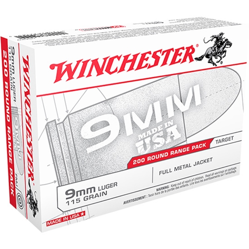 Picture of Winchester Ammo USA 9mmLuger 115gr Full Metal Jacket 200 Per Box/5 Case USA9W