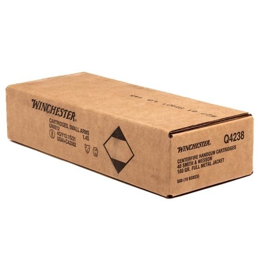Picture of Winchester USA Handgun Ammunition .40 S&W 180 gr FMJ 1020 fps 500/ct Q4238C