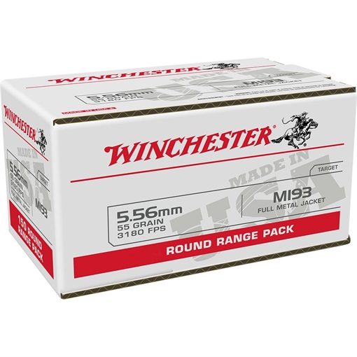 Picture of Winchester USA Lake City M193 Rifle Ammunition 5.56mm 55 gr. FMJ 3240 fps 100/ct WM193100