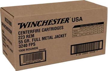 Picture of WINCHESTER USA LC AMO 223 REM 55GR FMJ 1000RDS (CASE) W2231000