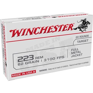 Picture of Winchester USA LC Rifle Ammunition .223 Rem 62 gr. FMJ 3100 fps 20/ct W223FMJ62