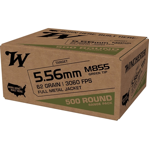 Picture of Winchester Winchester USA M855 Rifle Ammo 5.56 62 gr. FMJ 500 rd. WM855500