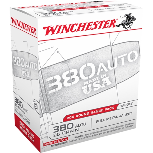 Picture of Winchester Ammo USA 380ACP 95gr Full Metal Jacket 200 Per Box/5 Case USA380W