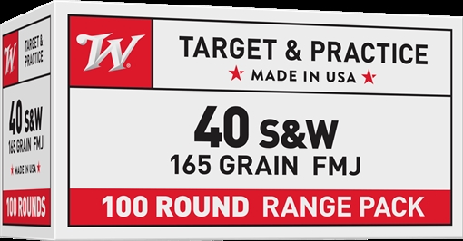 Picture of Winchester Ammo USA Value Pack 40S&W 165gr Full Metal Jacket 100 Per Box/5 Case USA40SWVP