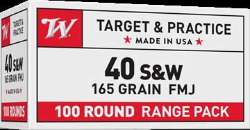 Picture of Winchester Ammo USA Value Pack 40S&W 165gr Full Metal Jacket 100 Per Box/5 Case USA40SWVP