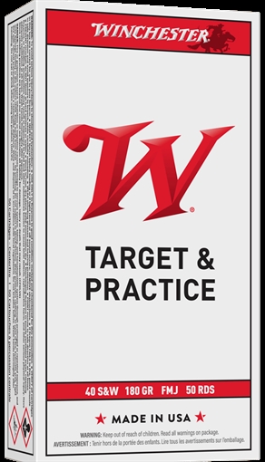 Picture of Winchester Ammunition USA, 40S&W, 180 Grain, Full Metal Jacket, 50 Round Box Q4238