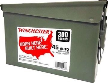 Picture of WINCHESTER USA PISTOL AMO 45 AUTO 230GR FMJ 300RD AMMO CAN (2 BOX CASE) WW45C