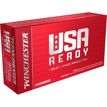 Picture of Winchester Winchester USA Ready Pistol Ammo 40 S&W 165 gr. FMJ Flat Nose 50 rd. RED40