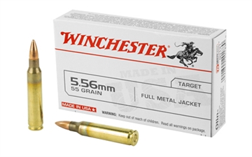 Picture of Winchester USA Rifle Ammunition 5.56X45 NATO 55gr FMJ 3270 fps 20/ct Q3131