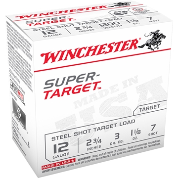 Picture of Winchester Winchester USA Super Target Steel Load 12 ga. 2.75 in. 1 1/8 oz. 7 Shot 25 rd. TRGT12S7