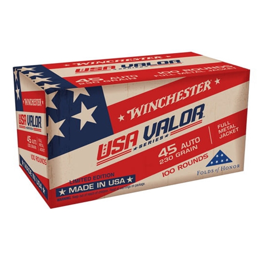 Picture of Winchester Ammunition USA WHITE BOX, 45 ACP, 230 Grain, Full Metal Jacket, 100 Round Box USAV45A