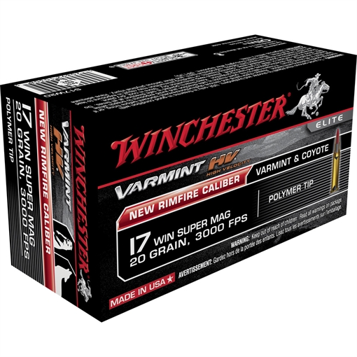Picture of Winchester Winchester Varmint Rimfire Ammo 17 WSM 20 gr. 50 rd. S17W20