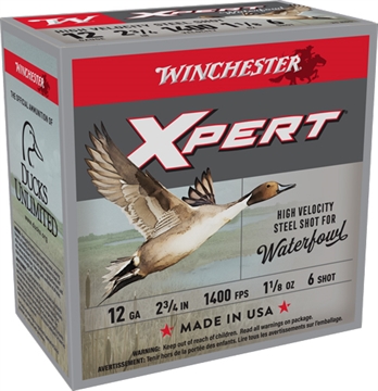 Picture of Winchester Ammunition XPERT STEEL, High Velocity, 12 Gauge, 2-3/4", 1-1/8oz, Steel Shot, 25 Round Box WEX12H6