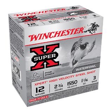 Picture of Winchester Ammo Super X Xpert High Velocity 12Gauge 2.75" 1 1/16oz 3Shot 25 Per Box/10 Case WEX123