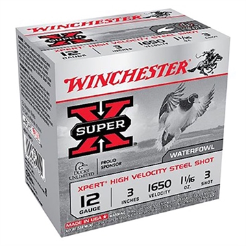 Picture of Winchester Ammo Super X Xpert High Velocity 12Gauge 3" 1 1/16oz 3Shot 25 Per Box/10 Case WEX123M3