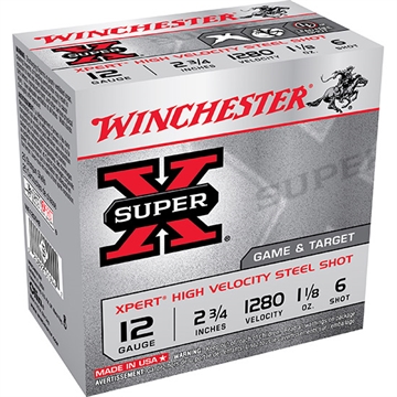 Picture of Winchester Ammo Super X Xpert High Velocity 12Gauge 2.75" 1 1/8oz 6Shot 25 Per Box/10 Case WE12GTH6