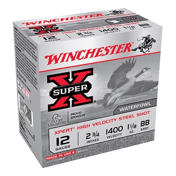 Picture of Winchester Ammo Super X Xpert High Velocity 12Gauge 2.75" 1 1/8oz BBShot 25 Per Box/10 Case WEX12HBB