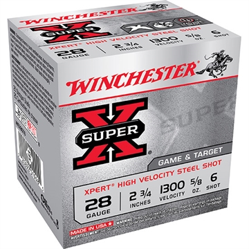 Picture of Winchester Ammo Super X Xpert High Velocity 28Gauge 2.75" 5/8oz 6Shot 25 Per Box/10 Case WE28GT6