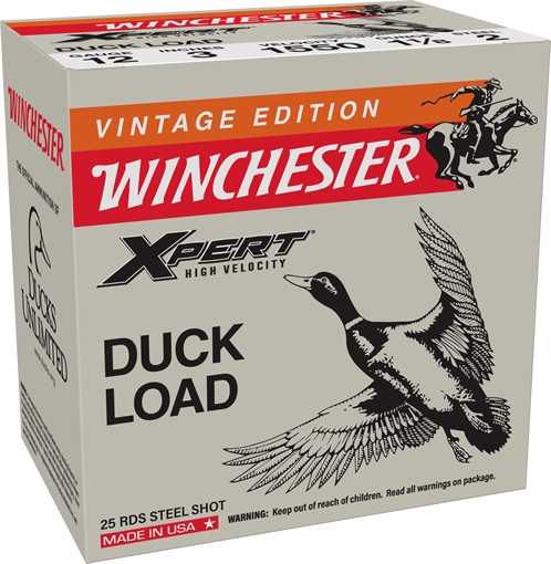 Picture of Winchester Vintage Edition Xpert Waterfowl Duck Shotshells 12ga 3" 1-1/8oz 1550fps #2 25/ct WEX1232X