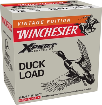 Picture of Winchester Vintage Edition Xpert Waterfowl Duck Shotshells 12ga 3" 1-1/8oz 1550fps #2 25/ct WEX1232X