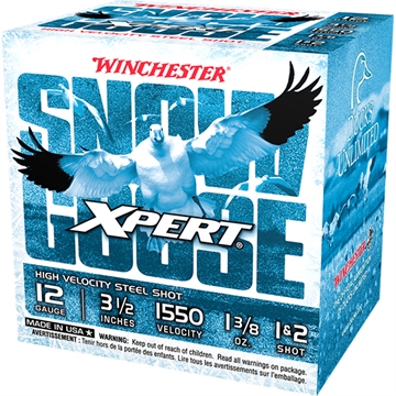 Picture of Winchester Ammo Xpert Snow Goose High Velocity 12Gauge 3.50" 1 3/8oz 1/2Shot 25 Per Box/10 Case WXS12L12
