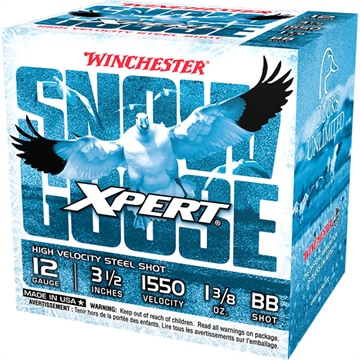 Picture of Winchester Ammo Xpert Snow Goose High Velocity 12Gauge 3.50" 1 3/8oz BBShot 25 Per Box/10 Case WXS12LBB
