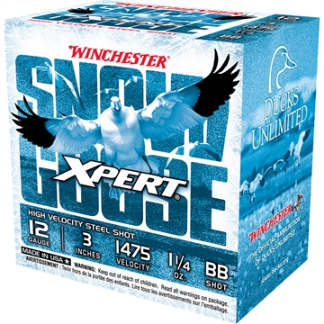 Picture of Winchester Ammo Xpert Snow Goose High Velocity 12Gauge 3" 1 1/4oz BBShot 25 Per Box/10 Case WXS123BB