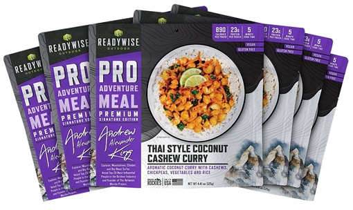 Picture of Wise Foods Outdoor Food Kit Thai Coconut Cashew Curry 2 Servings Per Pouch, 6 Per Case RW05193