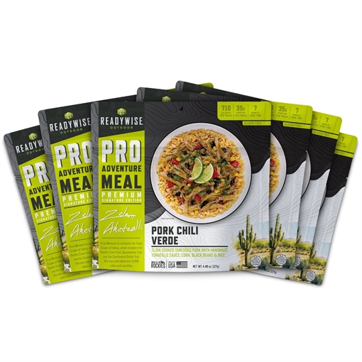Picture of ReadyWise Outdoor Food Kit Pork Chili Verde 2 Servings Per Pouch, 6 Per Case RW05191