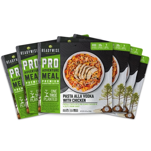 Picture of ReadyWise Outdoor Food Kit Pasta Alla Vodka with Chicken 2 Servings Per Pouch, 6 Per Case RW05196