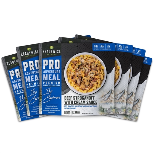 Picture of ReadyWise Outdoor Food Kit Beef Stroganoff with Mushroom Cream 2 Servings Per Pouch, 6 Per Case RW05197