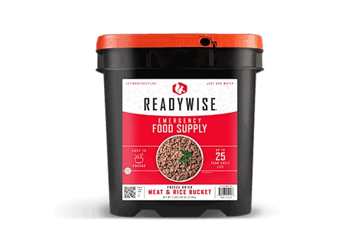 Picture of Readywise Freeze Dried Meat & Rice Survival Bucket 48 Servings Meat 40 Servings Rice RW07-704 RW07704