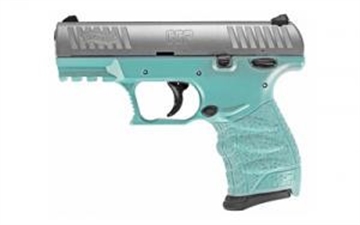 Picture of Walther Arms CCP M2 380 ACP 8+1, 3.54" Stainless Steel Barrel, Serrated Stainless Steel Slide, Angel Blue Polymer Frame w/Picatinny Rail, Angel Blue Finger Grooved Grip, Manual Thumb Safety 5082512