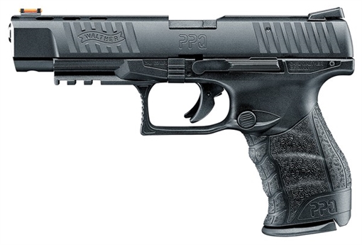 Picture of Walther Arms PPQ M2 22 LR 10+1 5" Threaded Steel Barrel, Matte Black Tenifer Serrated/Steel Slide, Black Polymer Frame w/Picatinny Rail, Black Polymer Grips 5100305