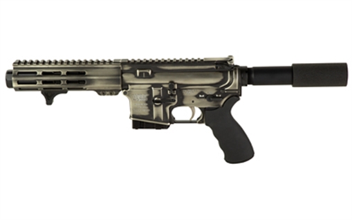 Picture of WMD Guns Micro Beast, Forged, Semi-automatic, Pistol, 223 Remington/556NATO, 5" Barrel, 1:5 Twist, NiB-X Finish, Silver, Right Hand, 10 Rounds, 1 Magazine 1-NIBXARPISTOL-5-D