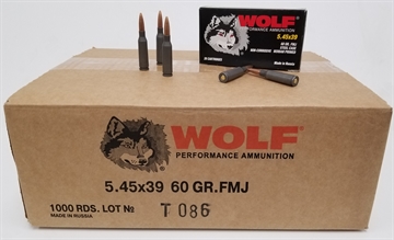 Picture of Wolf Steel Case 5.45x39 Rifle Ammo- 60 Grain WFMJ-545-CASE