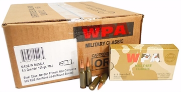 Picture of Wolf Steel Case 6.5 Grendel Rifle Ammo - 100 Grain MC65GRENFMJ