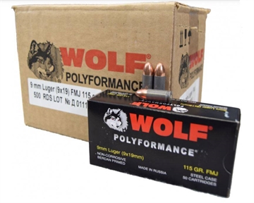 Picture of Wolf Ammunition Wolf-9MM-500-PF