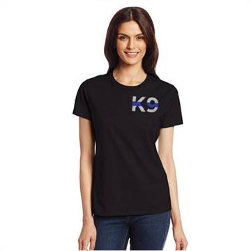 Picture of Thin Blue Line WOMEN's T-Shirt - K9 Thin Blue Line WOMEN-K9-BLACK-SMALL