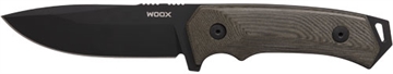 Picture of WOOX KNIFE ROCK 62 FIXED BLADE 4.25" BLACK MICARTA PLAIN HND! BUKNF00105