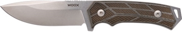 Picture of WOOX ROCK62 FIXED BLADE KNIFE - STONEWASHED GREY - MICARTA® / CHECKERED BUKNF00108