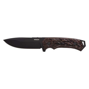 Picture of WOOX ROCK62 X-GRIP FIXED BLADE KNIFE - MIL-SPEC BLACK - MICARTA X-GRIP® BROWN BUKNF00118 BU.KNF001.18